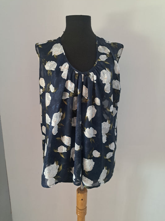 Bluză din voal cu imprimeu floral