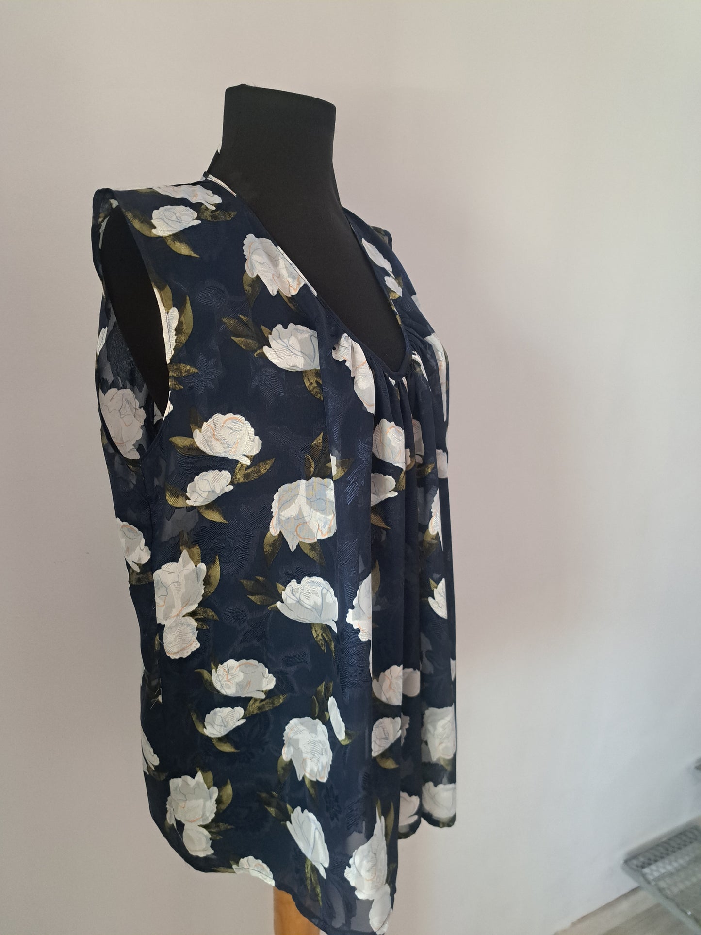 Bluză din voal cu imprimeu floral