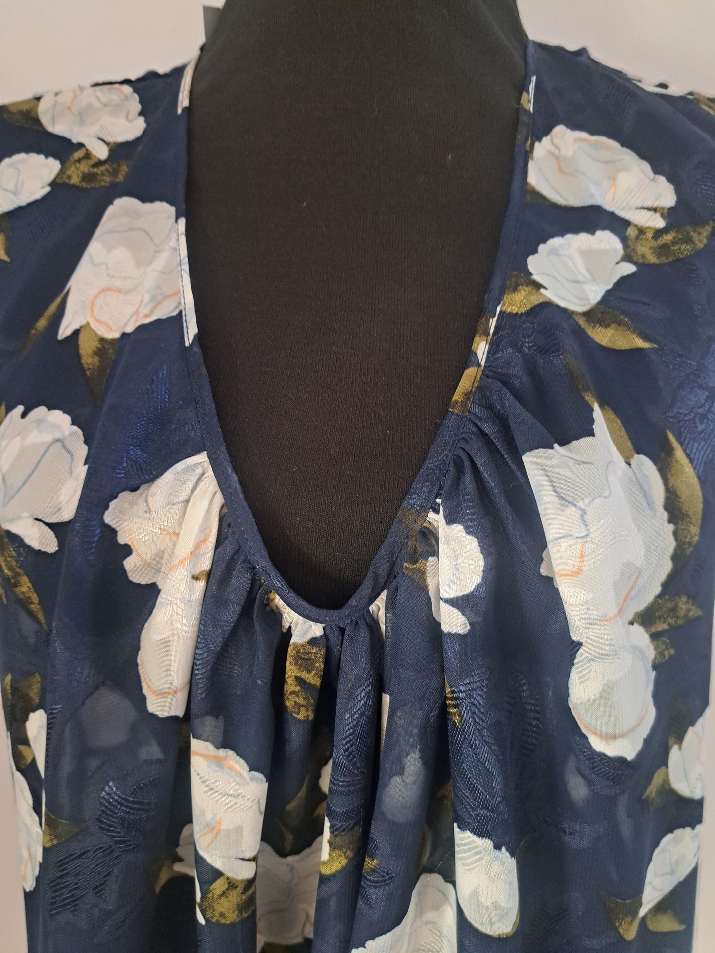 Bluză din voal cu imprimeu floral